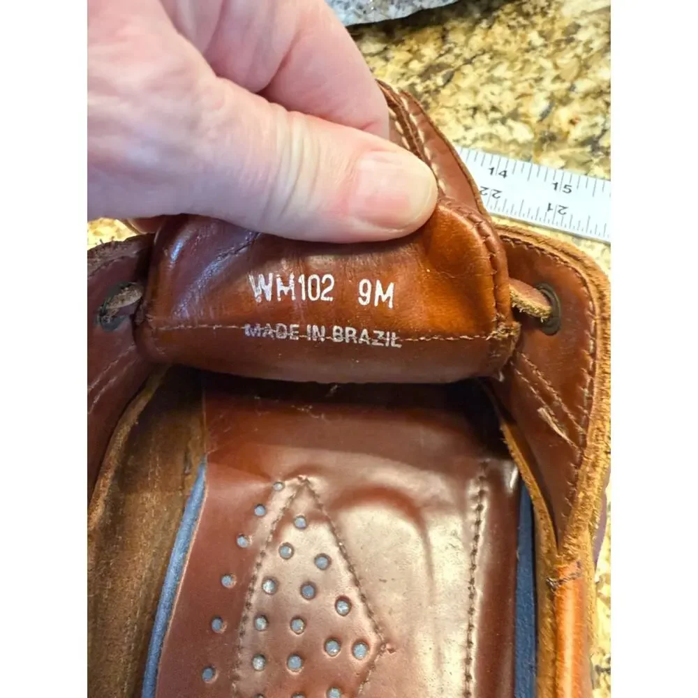 West Marine Men's 9D Brown Leather Boat Shoes